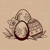 Colorful Digital Easter Egg Design An Easter egg designed as a digital vector graphic, suitable for various applications.