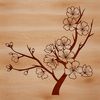 Vibrant Cherry Blossom SVG Illustration A vector illustration of a single cherry blossom with delicate petals and a subtle stem.