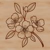 Blooming Sakura Tree A vibrant illustration of a blooming cherry blossom tree with pink flowers and green leaves.