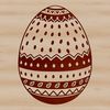 A digital illustration of an Easter egg, suitable for cutting machines or laser cutters.