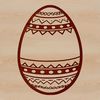 A hand-drawn Easter egg design created with vector art.