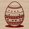 Whimsical Easter Graphic Vector A hand-drawn Easter egg design in a vector format, suitable for cutting machines like Cricut or laser cutters.