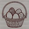 Vibrant Easter Egg Template A traditional Easter egg in various colors and patterns, suitable as a template for crafting or design projects.
