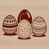 A stylized illustration of an Easter egg created using scalable vector graphics technology.