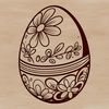 Beautiful Egg Design for Vector Cutting A decorative Easter egg with intricate design elements, suitable for vector art and cutting machine projects.