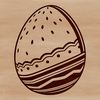 Vibrant Easter Icon in Scalable Vector Graphics Format A colorful Easter egg icon designed as a scalable vector graphic.