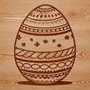 Free Easter Graphics Illustration An Easter-themed vector graphic of an ornate egg with various patterns and textures.