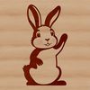 Free Downloadable Rabbit Clipart SVG A cartoon-style illustration of a standing rabbit in a neutral pose.