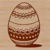 Easter Egg SVG Cut File Template A colorful, hand-drawn Easter egg design made from vector graphics.