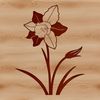 Springtime Floral SVG Graphic An isolated vector graphic of a blooming daffodil in springtime colors.
