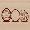 Stylized Egg Illustration Vector Art A colorful hand-drawn design of a stylized Easter egg with intricate details, suitable for vector art and digital cutting.