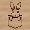 SVG Bunny Character Vector Graphic A vector graphic of a cute rabbit character, suitable for design projects.