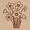 White Daffodil Bloom in Springtime A single white daffodil bloom with trumpet-shaped flowers on a green stem, often associated with spring and Easter.