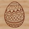 A colorful illustration of a decorated Easter egg, created using vector graphics and designed for digital applications.