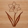 Free Nature Graphic Clipart A stylized illustration of a daffodil flower, suitable for various graphic design applications.