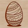 Beautiful Free SVG Easter Egg Graphic A stylized Easter egg graphic created in vector format for various uses.