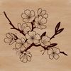 Beautiful Cherry Flower Illustration Detailed vector art of a single cherry blossom with intricate petals and center details.