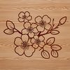 A delicate, hand-drawn cherry blossom illustration in vector format, suitable for digital design and crafting projects.