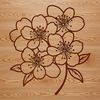Free Vector Cherry Flower A delicate cherry blossom in full bloom, ideal for printing or digital design projects.