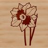 Free Vector Daffodil Plant Design A colorful illustration of a daffodil plant in full bloom, featuring white petals and yellow center.