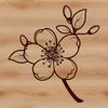 Whimsical Cherry Blossom Tree A stylized illustration of a cherry blossom tree with pink flowers and green leaves.