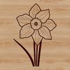 Digital Daffodil Illustration A digital illustration of a daffodil flower in bloom, suitable for vector graphics and clip art.