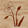 Colorful Daffodil Flower Illustration A realistic illustration of a daffodil plant with trumpet-shaped flowers in bloom.