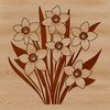 Blooming Beauty Daffodil Flower SVG A detailed vector illustration of a daffodil plant in bloom, suitable for digital design projects.