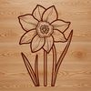 Stylized Daffodil Design Vector Art A stylized illustration of a daffodil flower in full bloom, suitable for vector art and commercial or personal use.