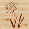 Vector Flower Artwork Free Download A simple illustration of a daffodil flower in vector format, suitable for use as clip art or a template.