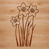 Illustration of a Single Daffodil Flower A colorful illustration of a single daffodil flower in full bloom.