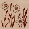 Detailed Daffodil Clip Art SVG A detailed illustration of a single daffodil flower in full bloom, suitable for graphic design projects.