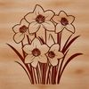 Simple Daffodil Vector Illustration A vector illustration of a single daffodil flower against a white background, ideal for use in graphic design projects.