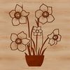 Easter Garden Decoration Vector A yellow daffodil with green stem and leaves, symbolizing spring and Easter.