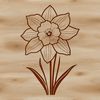 Vibrant Spring Blooms SVG Daffodil flower in bloom, depicted as a vector graphic.