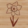 Spring Blooms in Vector Form A vector illustration of a daffodil flower in bloom, suitable for graphic design and craft projects.