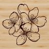 Sakura Petal Design Element An isolated vector graphic representation of a single sakura flower with delicate petals.