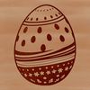 Easter Egg Clip Art SVG Template Easter-themed SVG illustration of a decorated Easter egg with intricate design.