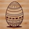 A colorful Easter egg design created in a vector format.