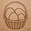 Whimsical Easter Pattern A traditional Easter egg decorated with colorful patterns and designs.