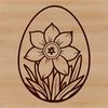 Whimsical Easter Egg Vector Art Vector illustration of a colorful Easter egg with spring flowers, suitable for crafting and design projects.