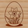 Free Vector Egg Design for Cutting Machines Easter egg illustration in vector format, suitable for cutting machines or laser cutters.