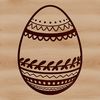 Digital Design Easter Egg Vector Art An illustration of a traditional Easter egg in a stylized format, suitable for digital design.