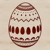 Beautiful Easter Clip Art Vector A simple, stylized illustration of a traditional Easter egg in various colors.