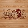 Hand-Drawn Easter Egg Vector Art Easter egg illustration featuring colorful designs suitable for vector art and digital cutting templates.