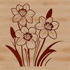 Elegant Nature-Inspired Vector Art A stylized illustration of a daffodil flower in bloom, suitable for digital crafting and design.