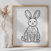 Easter Bunny Illustration in Vector Style A sitting rabbit illustrated in vector style.