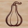 Vibrant Yellow Gourd Vector Art A stylized illustration of a ripe yellow squash, suitable for vector graphics and digital art.
