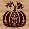 Elegant Vegetable Illustration An ornate illustration of a squash, suitable for use in crafting and design projects.