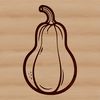 Beautiful Squash Clip Art for Crafting and Design A 2D illustration of a squash, suitable for cutting out with a Cricut or laser cutter.